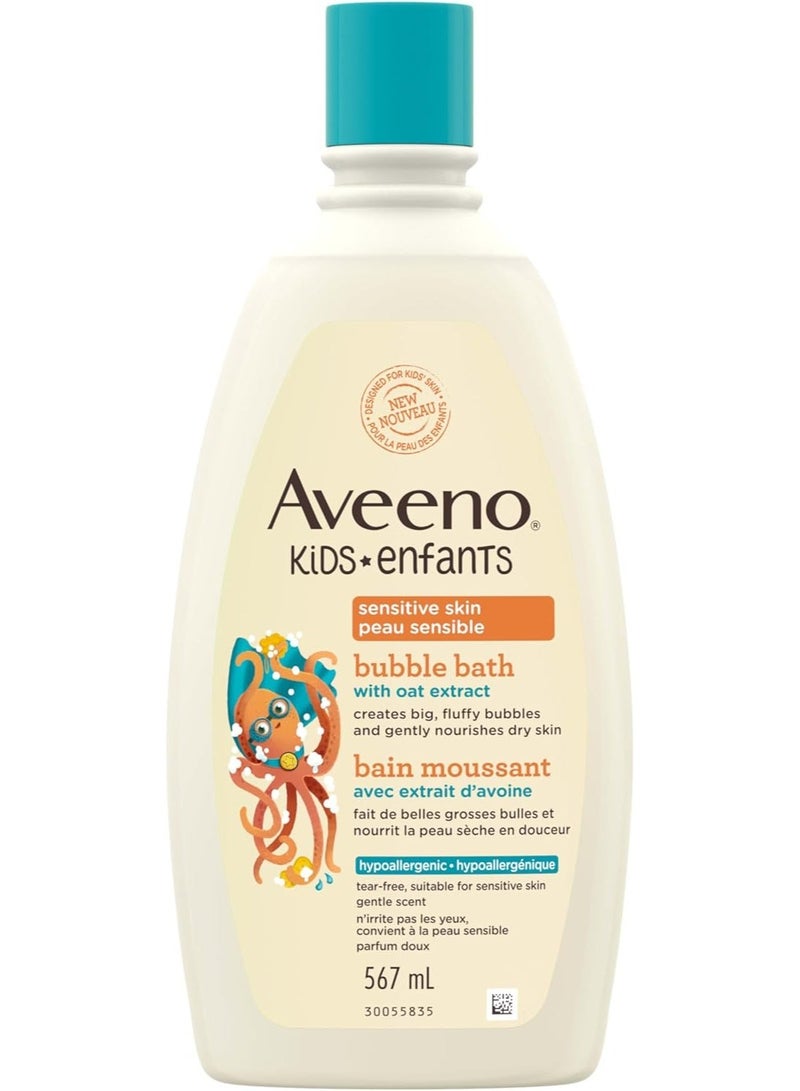 Aveeno Kids Sensitive Skin Bubble Bath 567ml - Image 1